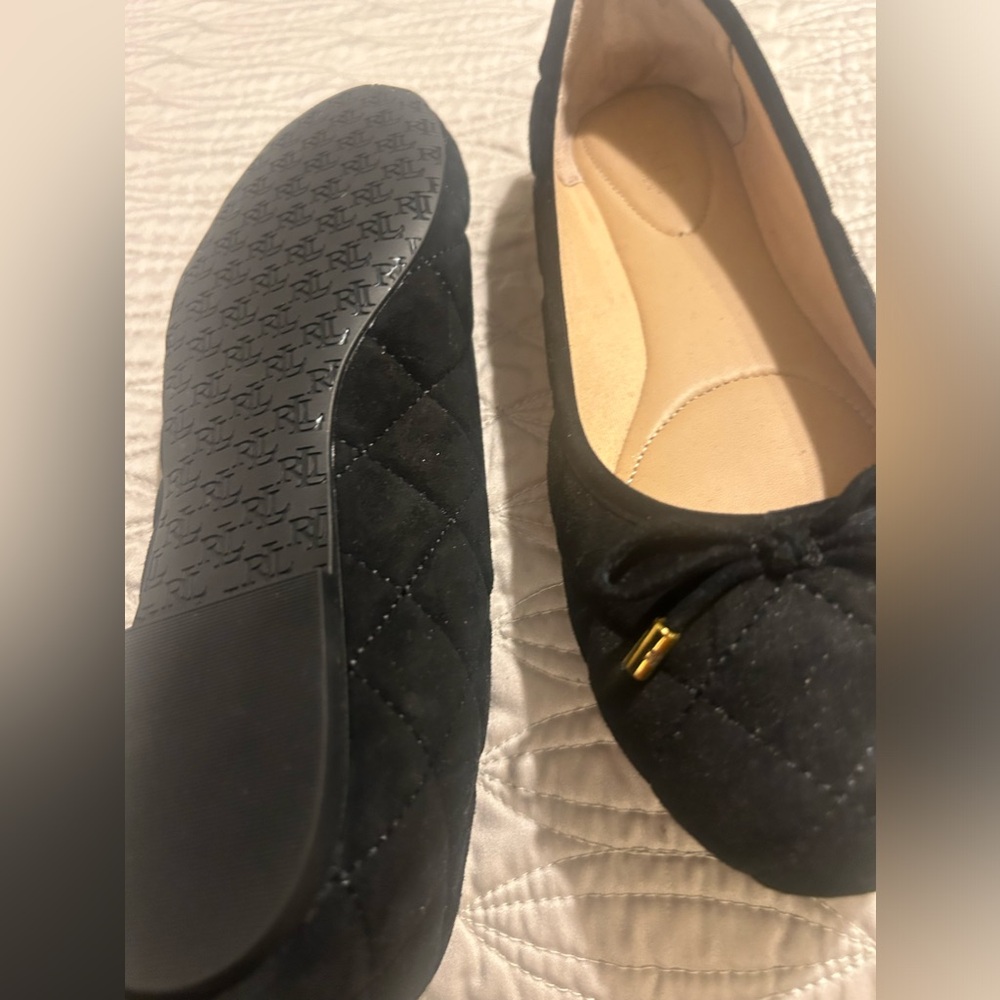 Lauren by Ralph Lauren Black Flats